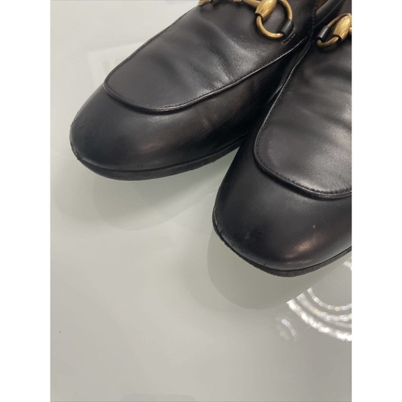 GUCCI Jordaan Horsebit Leather Loafers - Black - 9.5 US / 8.5 UK